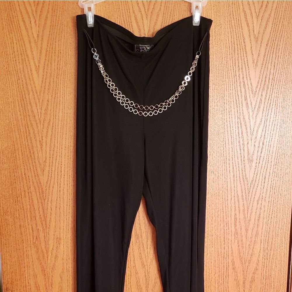 Vintage Eye Candy Nylon/Spandex Black Pants Jr. Sz. L